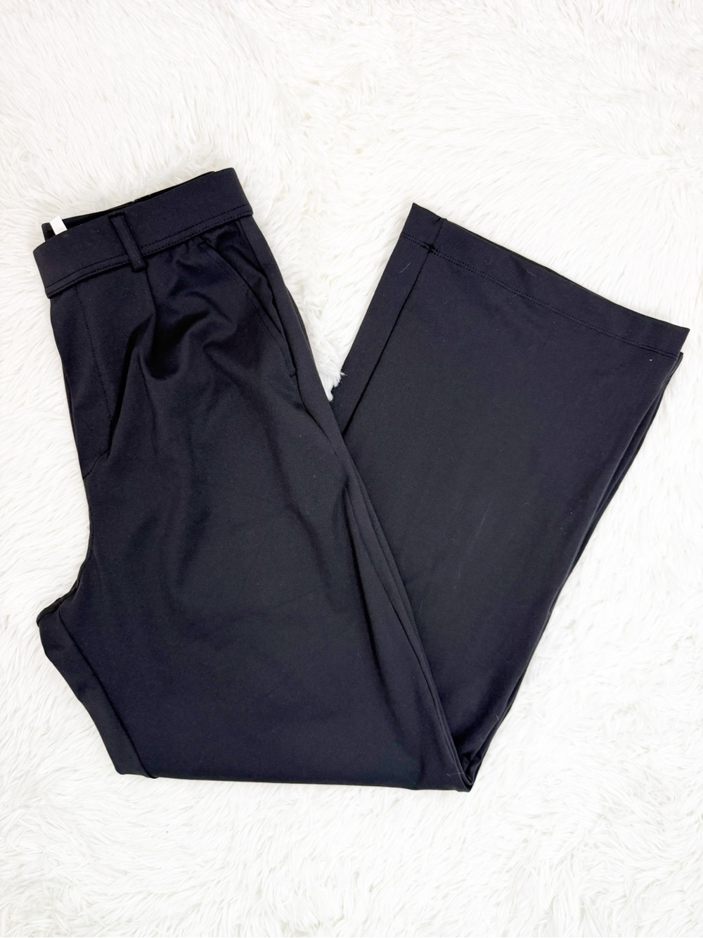 Halara Black Wide Leg Stretch Dress Pants Size Small Regular NWT